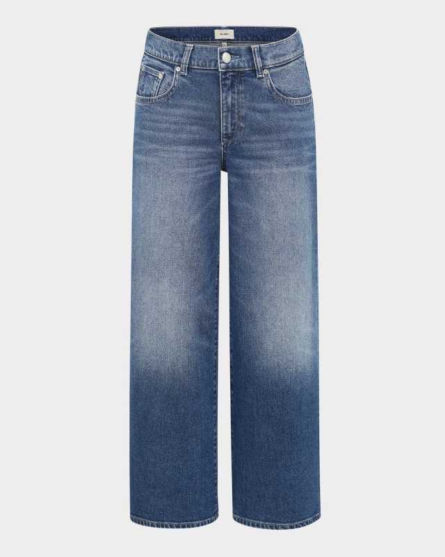 Hepburn Wide-Leg Mid-Rise Ankle Jeans